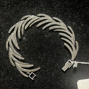 .925 Marcasite Feathered bracelet 7.5